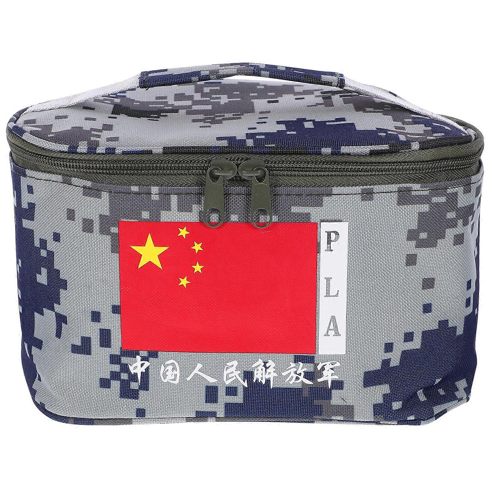 Camouflage Bathing Bag with Large Capacity and Double Zipper for Outdoor Use Portable Oxford Cloth