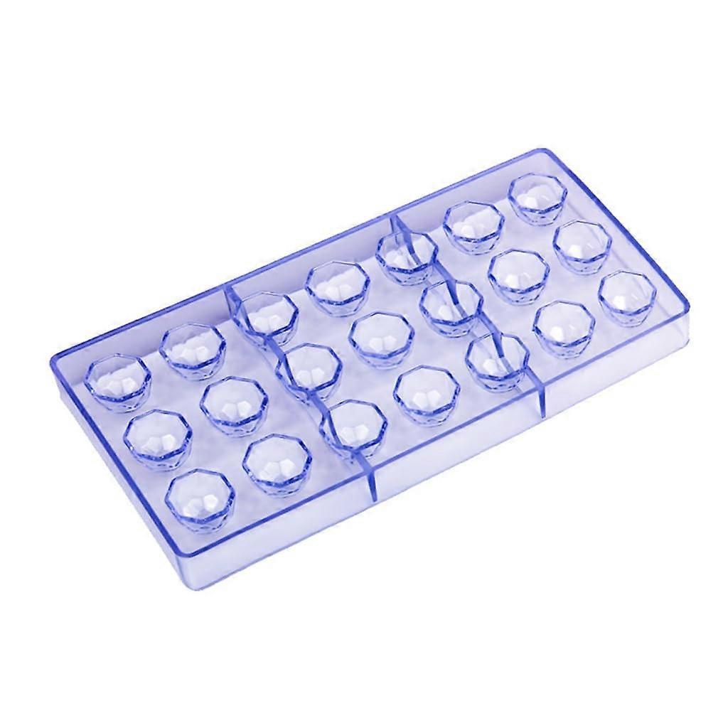 Chocolate mold with 21 cavities, gemstones, portable chocolate mold in gemstone shape, ideal for confectionery and baking.