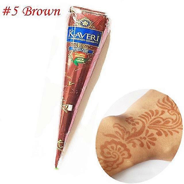 New Henna Tattoo Paste Black brown red white Henna Cones Indian For Temporary Tattoo Sticker Body Paint Art Cream Cone