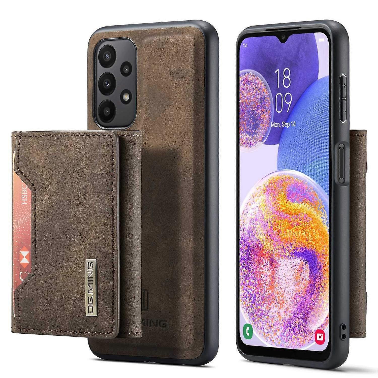 DG.MING M2 Series for Samsung Galaxy A23 5G (Global Version) 4G Anti-scratch Anti-drop Wallet Style 