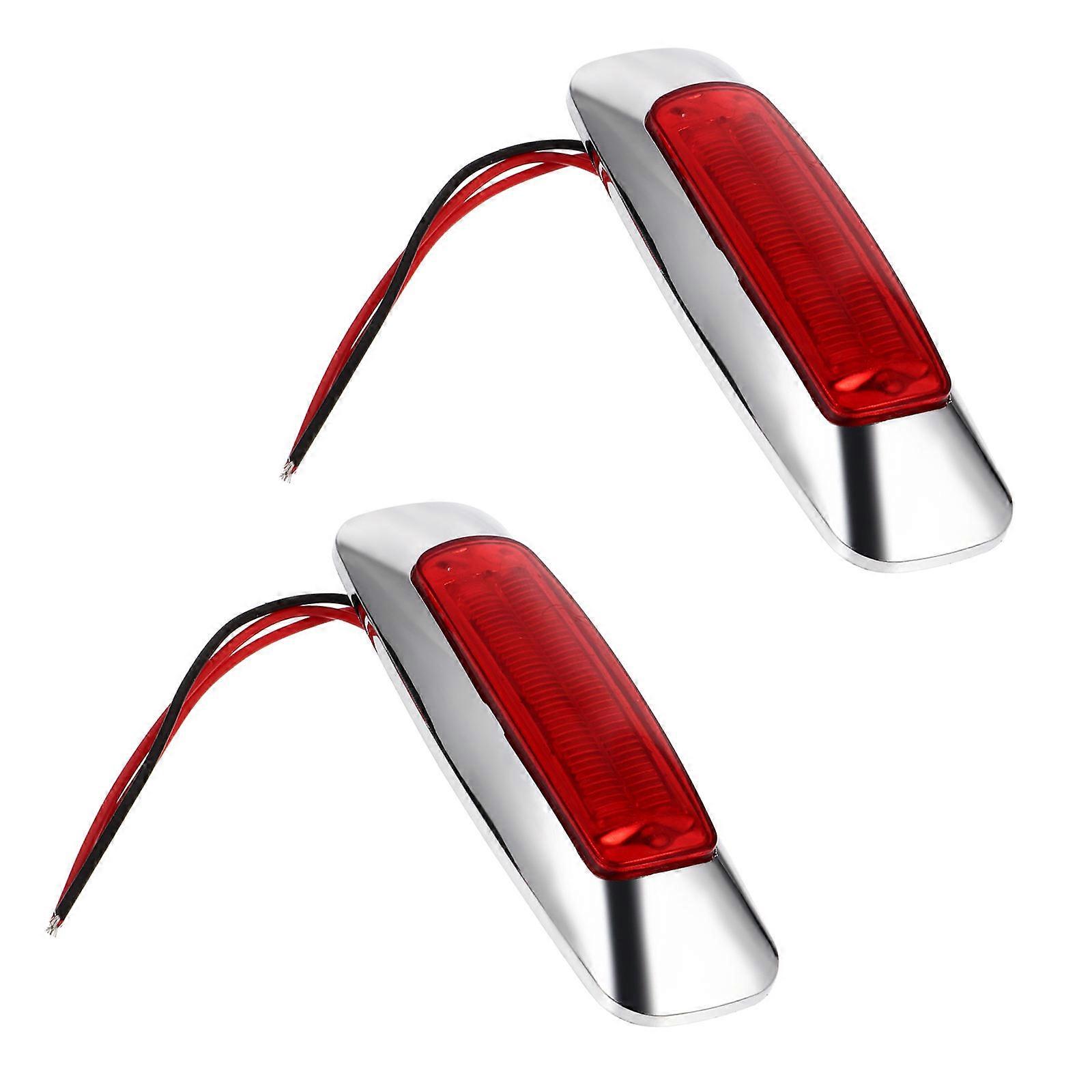 Trailer Side Marker Lights 2Pcs Square Technology Warning Assorted Color for Bus Night Driving