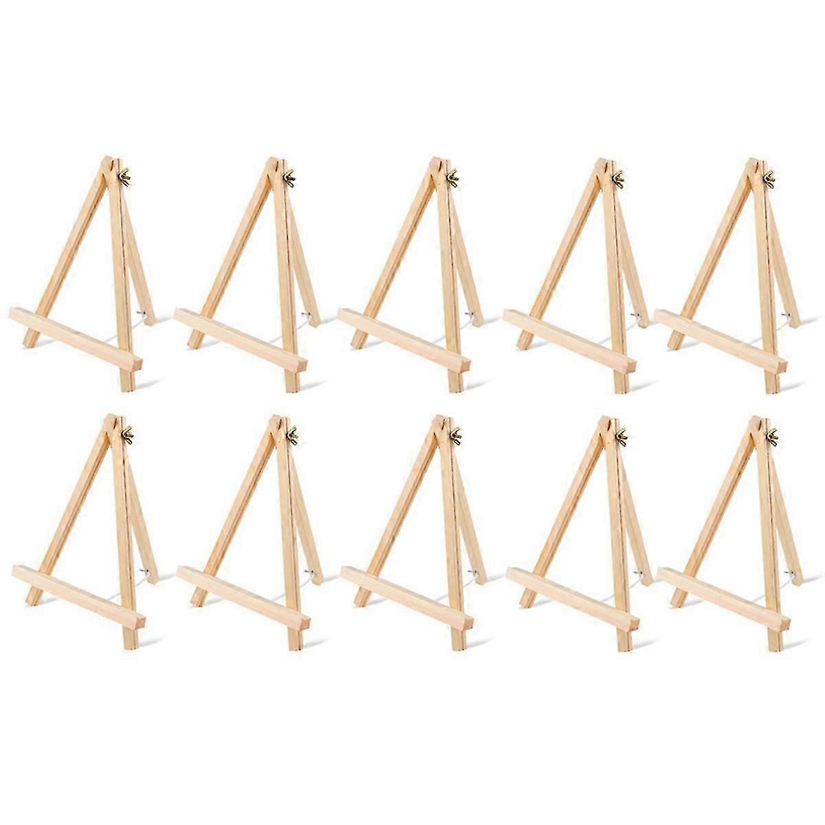 10Pcs Wood Easels, 9 Inches Tabletop Easels, Tripod, For Painting