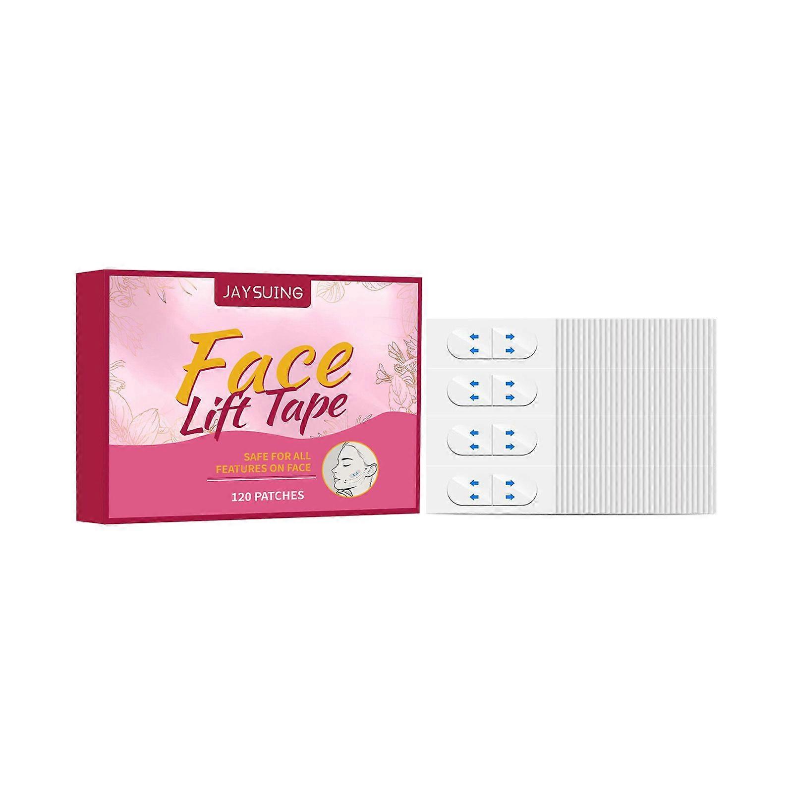 Face Tape Lifting Invisible, Face Lift Tape 120Pcs, Neck Facelift Strips Invisible Use Before Makeup, V-shaped Lifter Face-lift Sticker for Lifting Sa