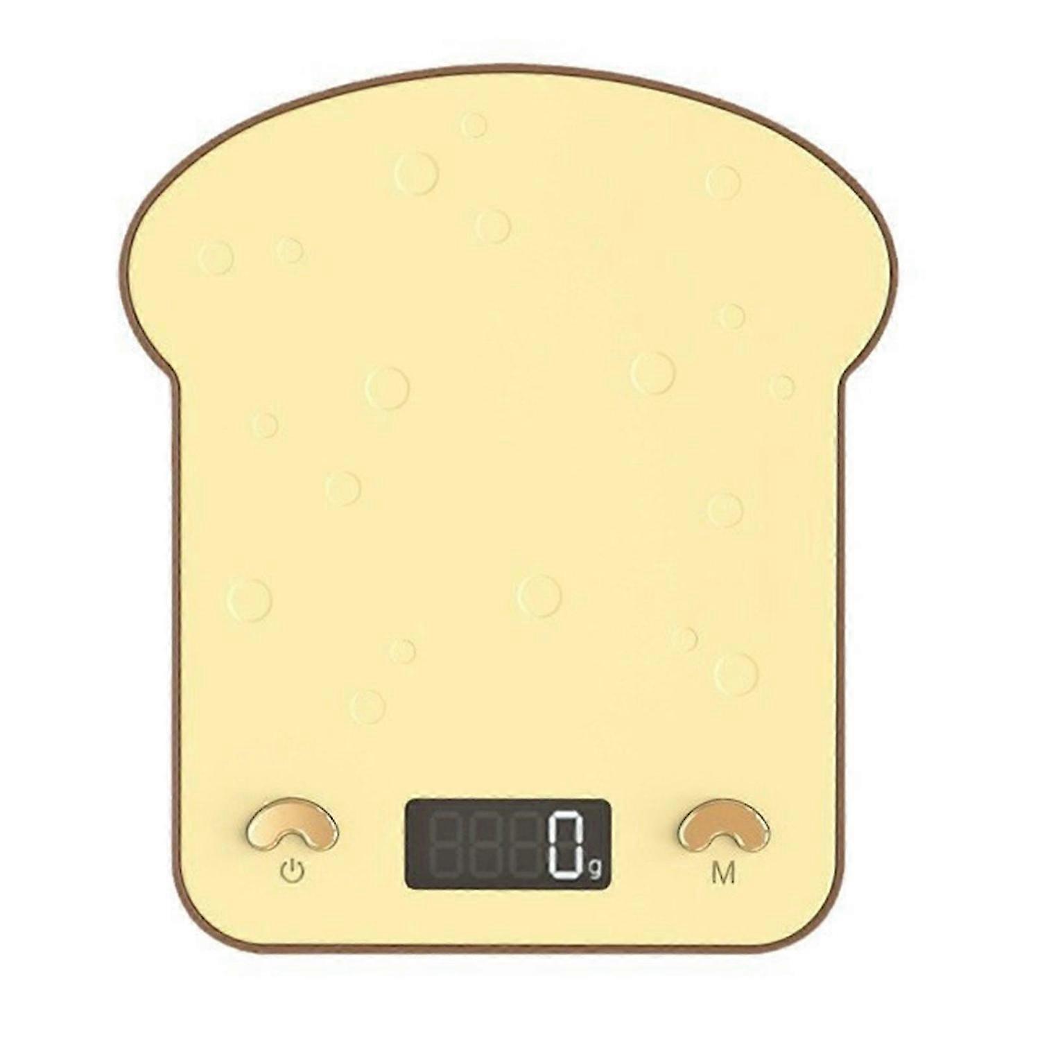 Creative Toast Shape Electronic Kitchen Scale Digital Wighting Scale for Precise Baking and Cooking 