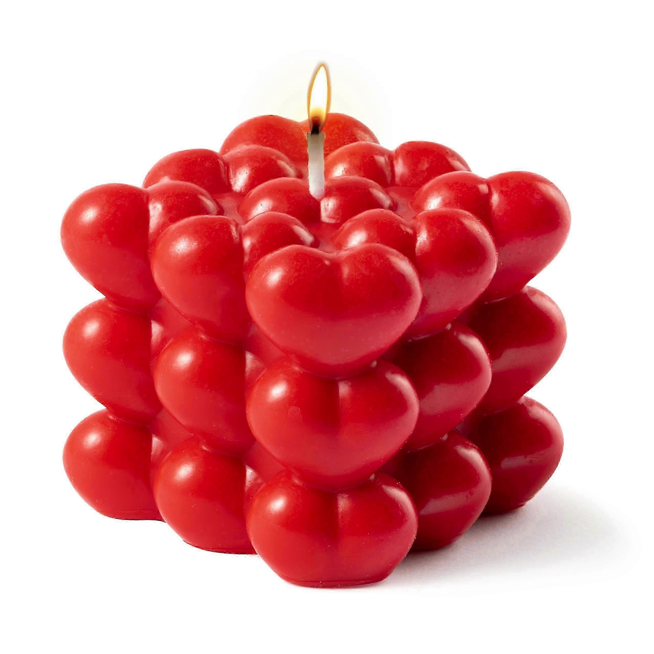 Romantic Berry Scented Bubble Candle for Valentine's Dinner