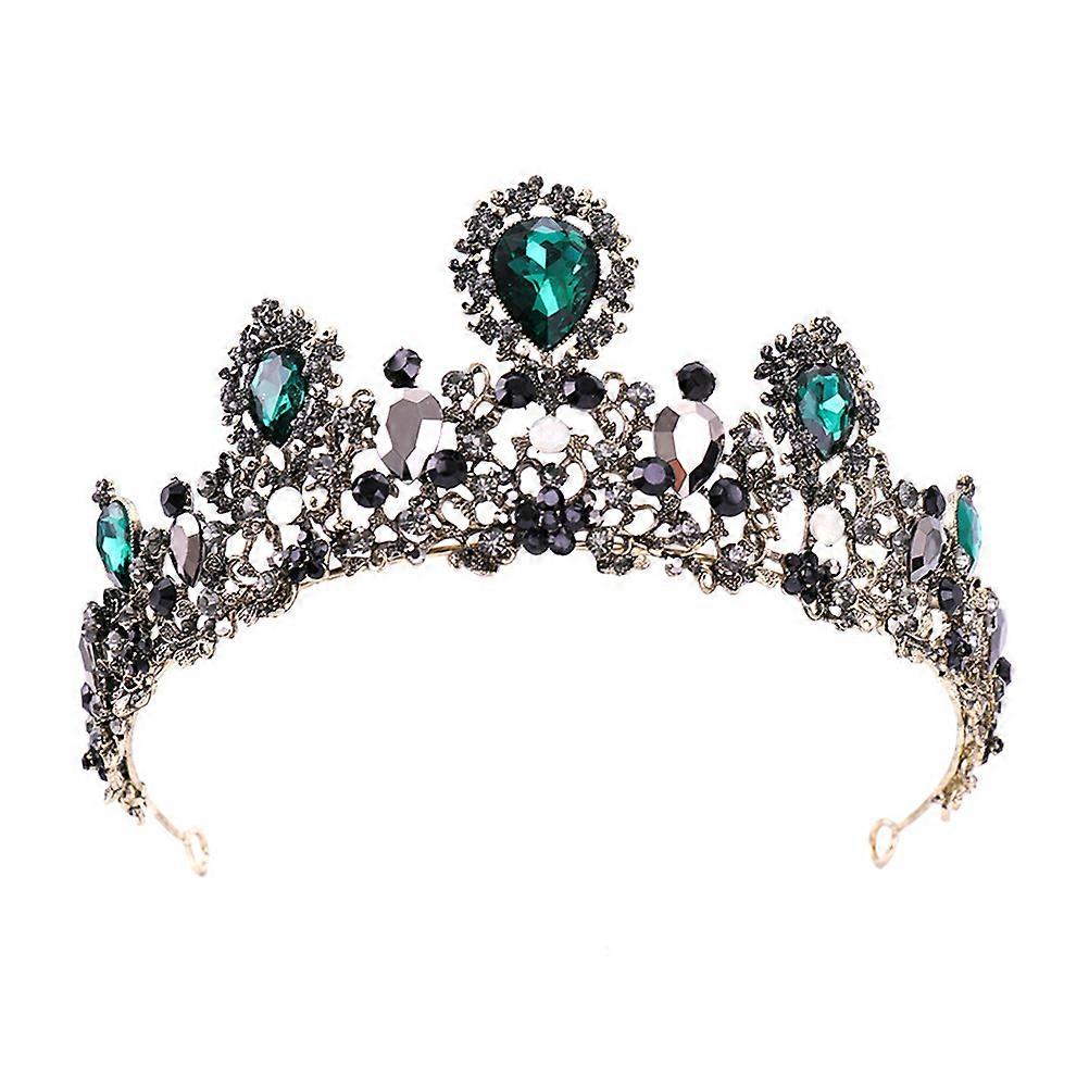 Retro Crown for Women with Rhinestones and Alloy Material Multi Color for Decoration Widely Used in Special Occasions Size Large