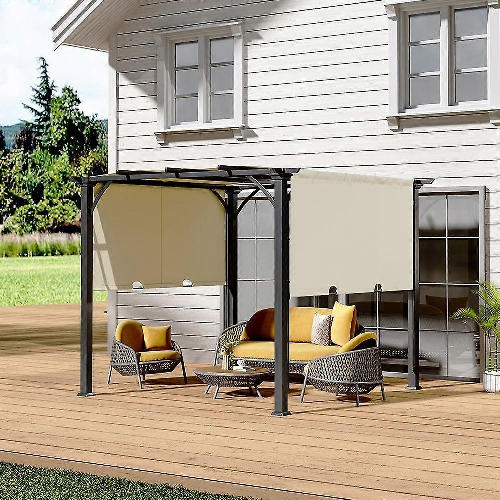 3x3m Patio Pergola with Retractable Canopy