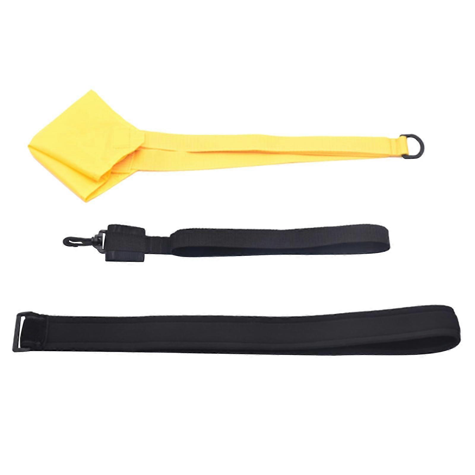 Swim Resistance Parachute for Speed and Strength Training, 20cm Yellow Resistance Belt for Beginners