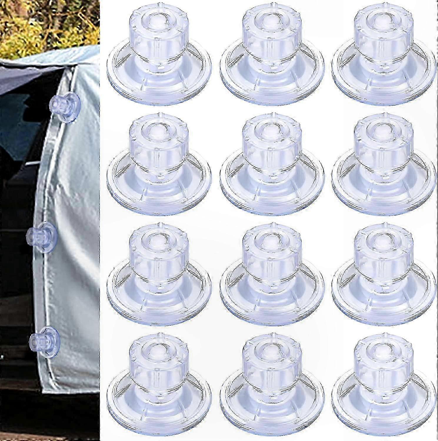 RV Awning Suction Cups, 4.5CM Canopy Mounting Caps (12 Pack) for Side Fixing