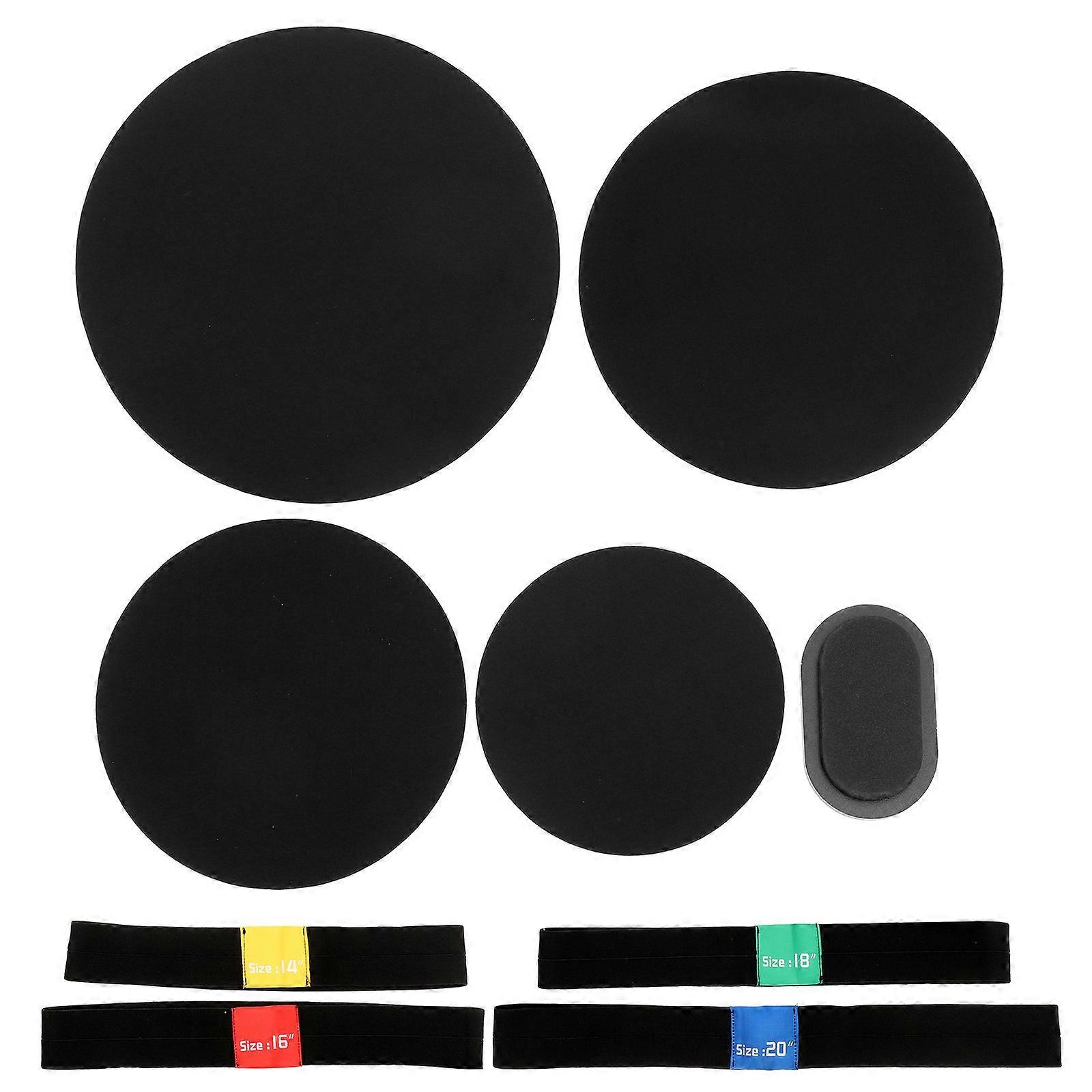 Drum Silencer Pad for Home Use 40x40x0.4cm Black Damping System 1 Set