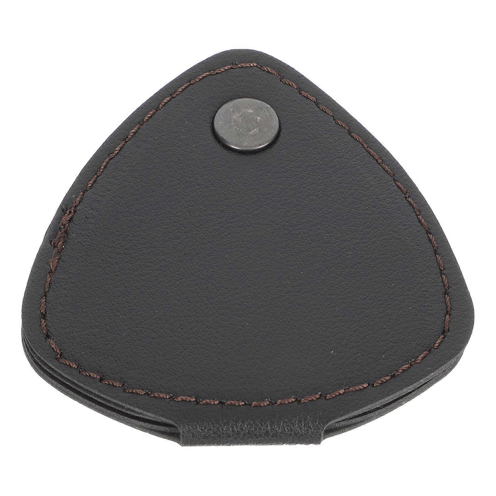 Buckle Design Guitar Plectrum Case For Guitarists Black Color 8x8cm Pick Storage 1Pcs