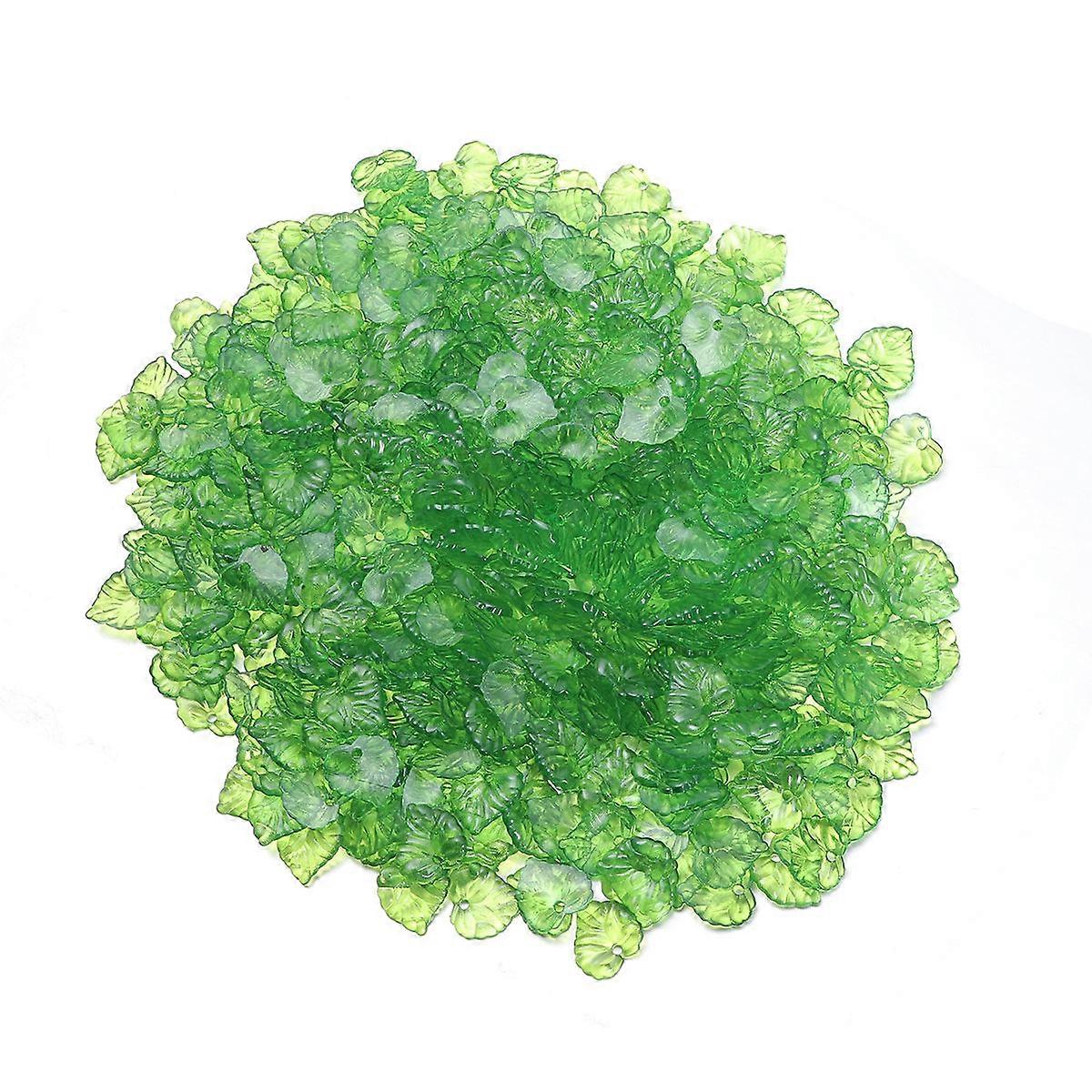 Folhas verdes acrílicas para acessórios e ofícios da jóia de DIY com projeto realístico 16MM