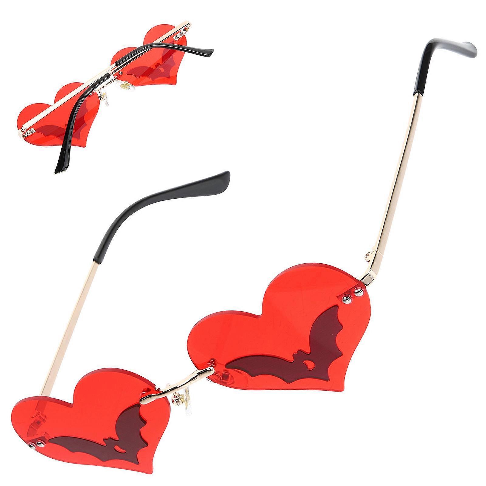 Heart Bat Sunglasses Perfect For Party Dancing 1Set