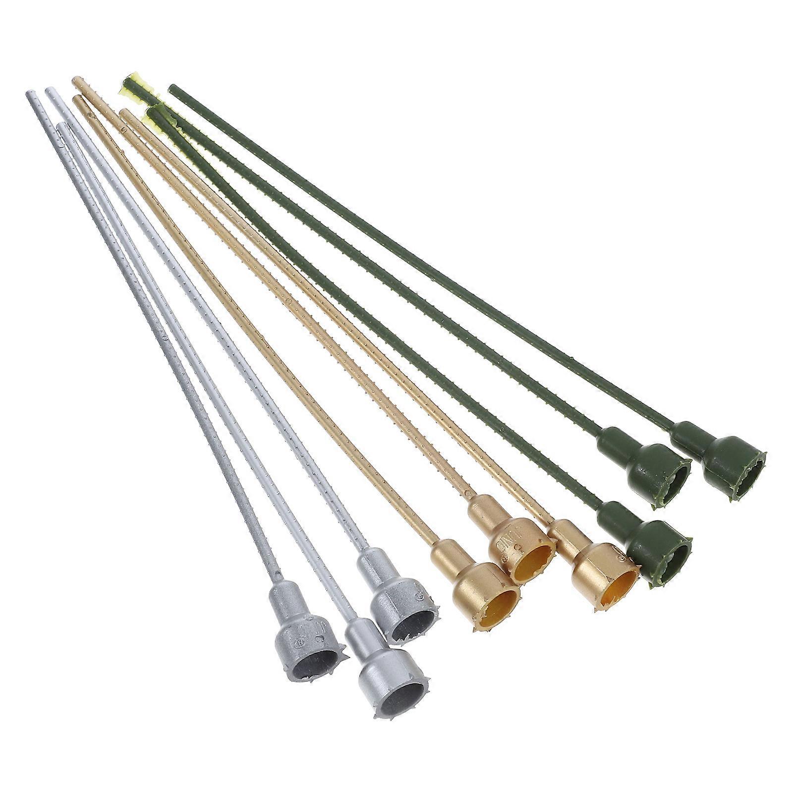 ABS Plastic Flower Stems Set of 9 for DIY Floral Arrangements and Table Decorations
