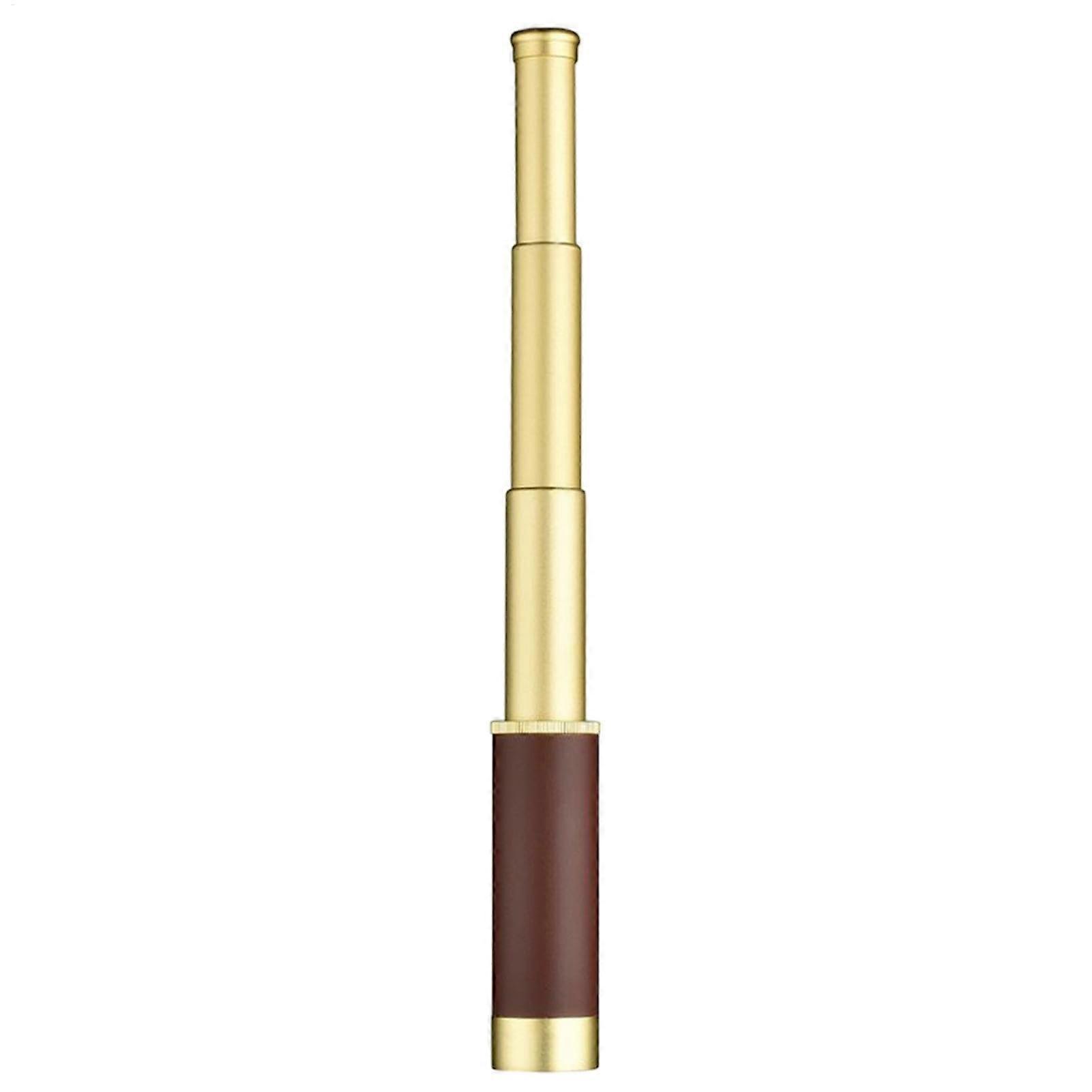 Handheld Foldable Brass Telescope Definition Lens Monocular