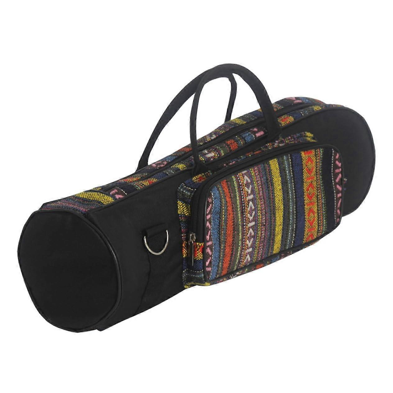 Trumpet Case with Handle Padded Trumpet Protective Case Compact and Lightweight for Transport Made of Oxford Fabric Ethnic Design Double Zippers