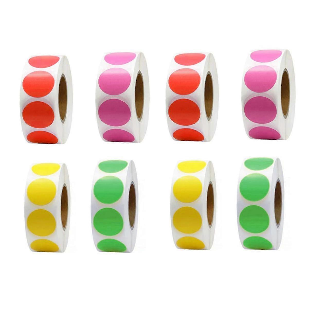 8Round Sticker Removable Color Coding Dots for Office, School, and Craft Projects – SelfAdhesive Labeling Dots for Organization and Color Coding.