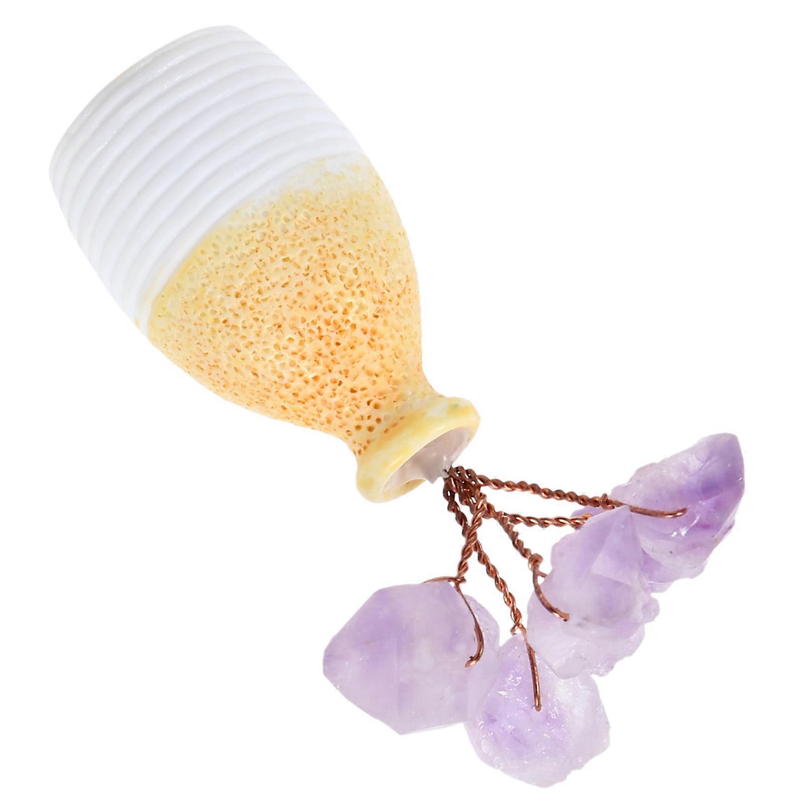 Realistic Artificial Bonsai Tree Decoration For Home And Office Environments Made Of Multi Color Resin Material And Crystal Encourages Good Luck 1Pc