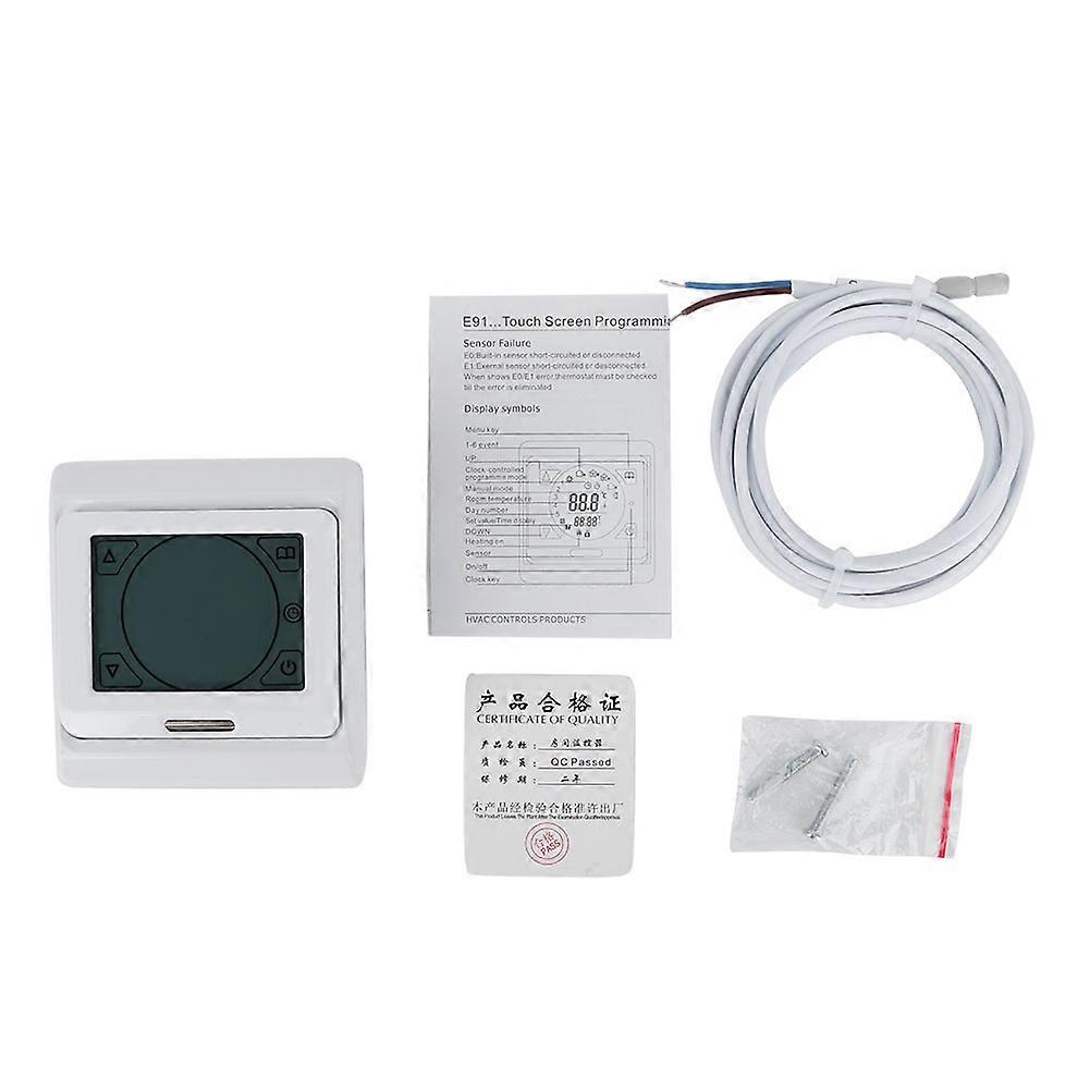 Programmerbar digital termostat temperaturregulator til gulvvarme til hjemmet 220V