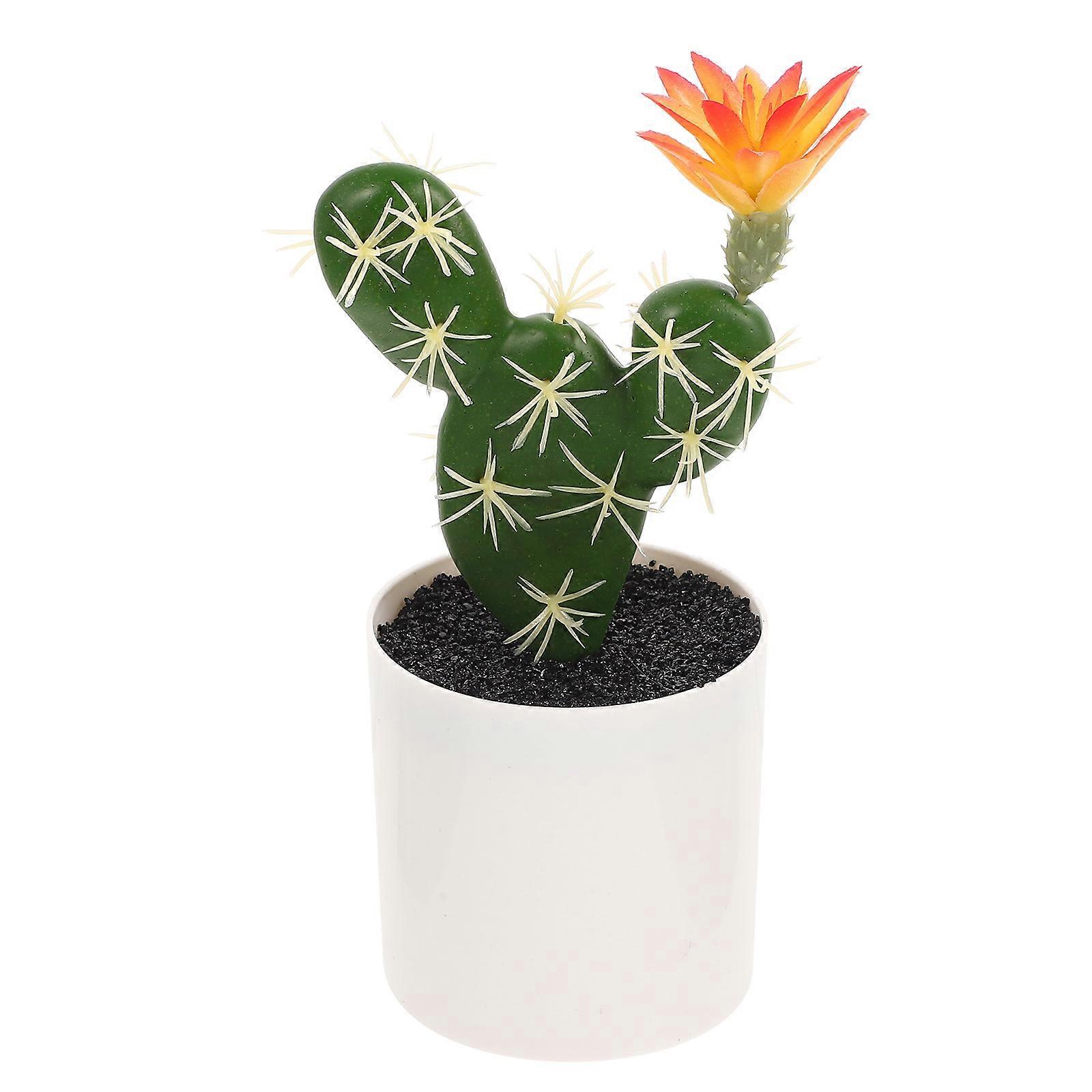 Decorative Artificial Cactus Bonsai For Indoor Decoration 3Pcs Low Maintenance Plastic Cactus In Multi Color And Cactus Shape
