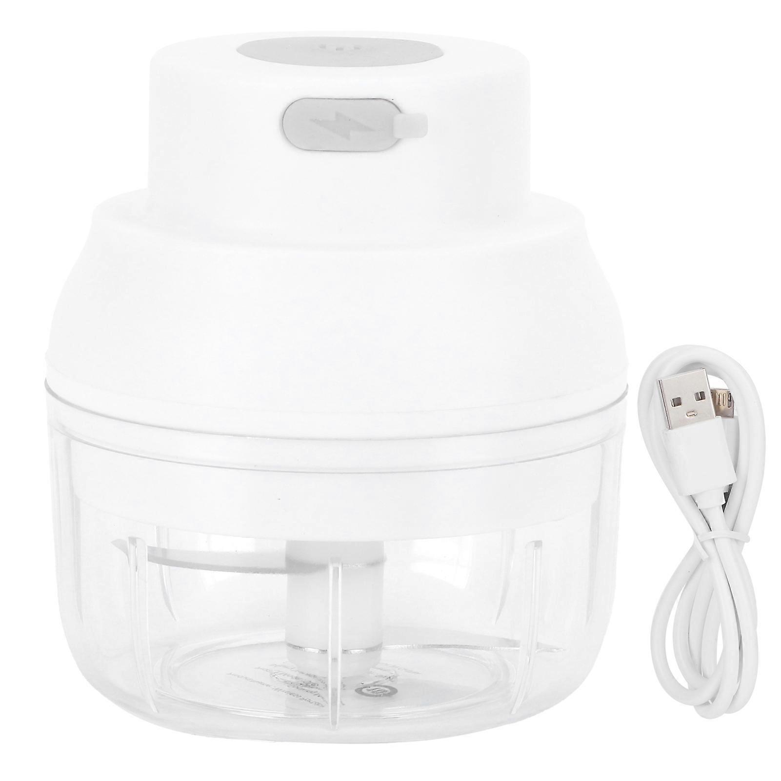 100ml Mini USB Vegetable Cutter Electric Garlic Crusher Kitchen Accessory White