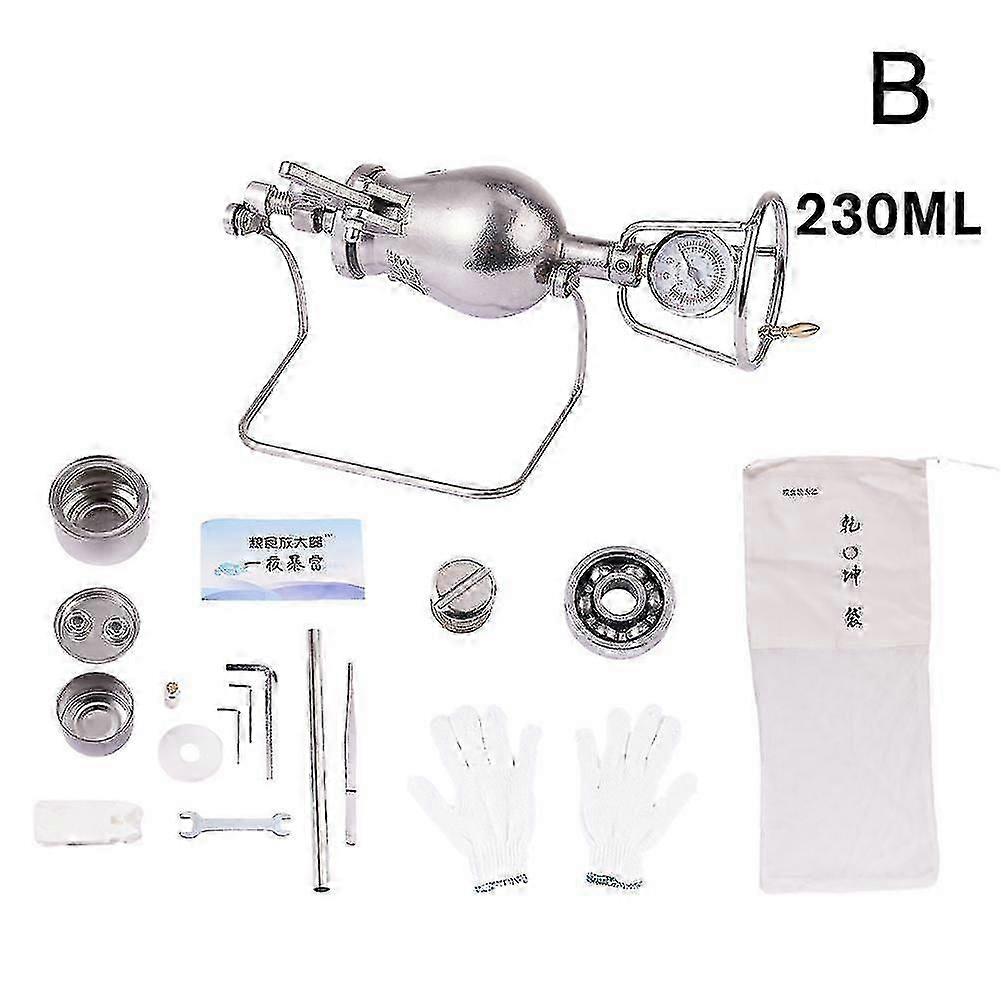 Thickened Popcorn Maker Hand-cranked Cannon Puffing Machine Gourd Type