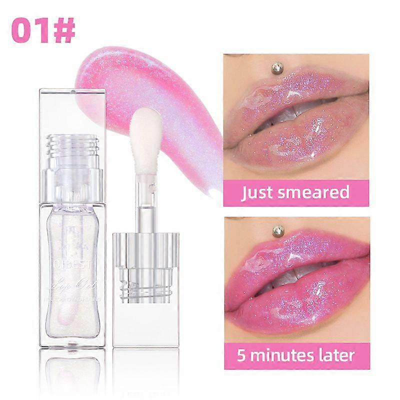 Magic Color Changing Moisturizing Lip Glow Oil Plumping Glimmer Glow Lipstick, Hydrating Lip Gloss Lip Balm Transparent Lip Care, Long Lasting Moistur