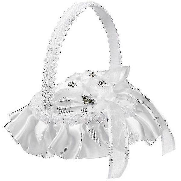 وسادة خاتم الزواج على شكل قلب مع مقبض - حامل صندوق خاتم الخطوبة وتصميم دانتيل جميل