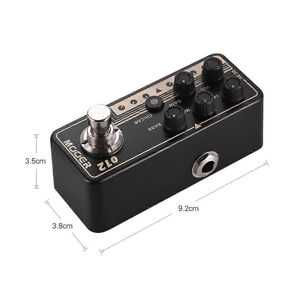 Mooer MICRO PREAMP Series 012 US GOLD 100 British Style Digital Preamp Preamplifier Guitar Effect Pedal Dual Channels 3-Band EQ with True Bypass