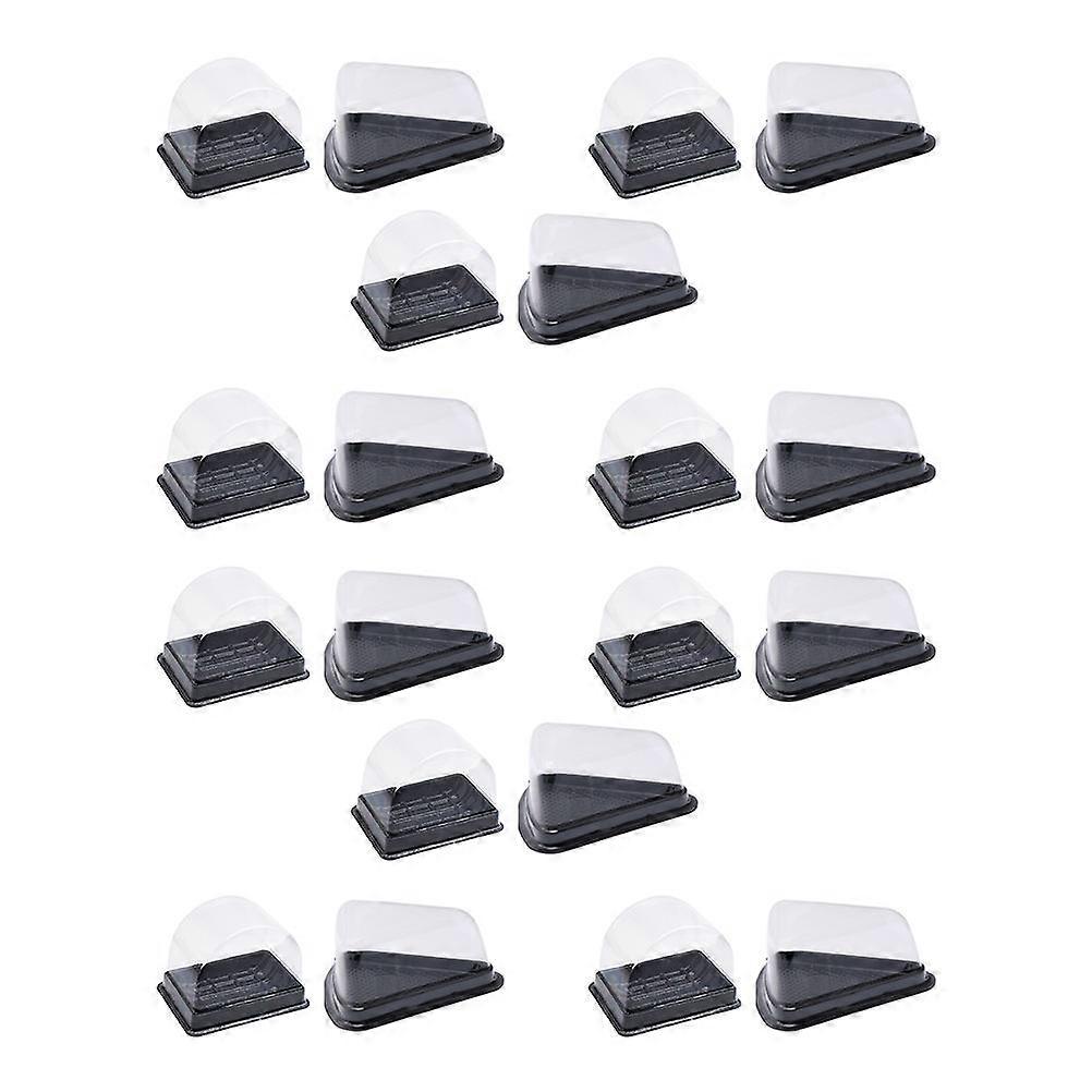 Pastry Packing Box Food Storage Boxes for Home Black Pet Tight Seal Design 100Pcs