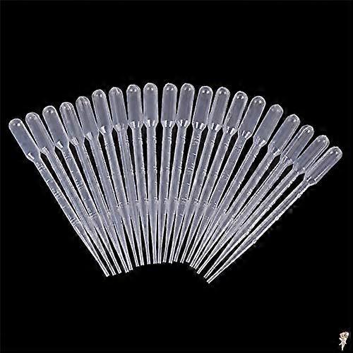 Transfer Pipettes 20 Pcs 3ml Plastic Transparent Graduated Eye Dropper Safe Disposable Lab Supplies