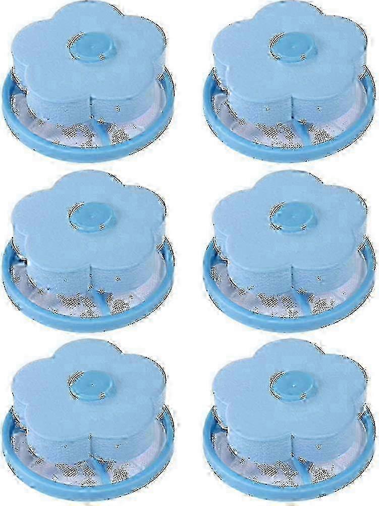 6 stk plommeform vaskemaskin hårfilter nettingposer for vaskeriapparater