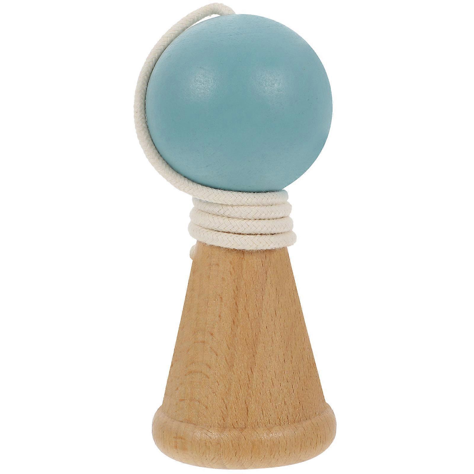 Blue Wood Kendama Toy for Home Fun and Coordination Exercise Great for Children and Adults