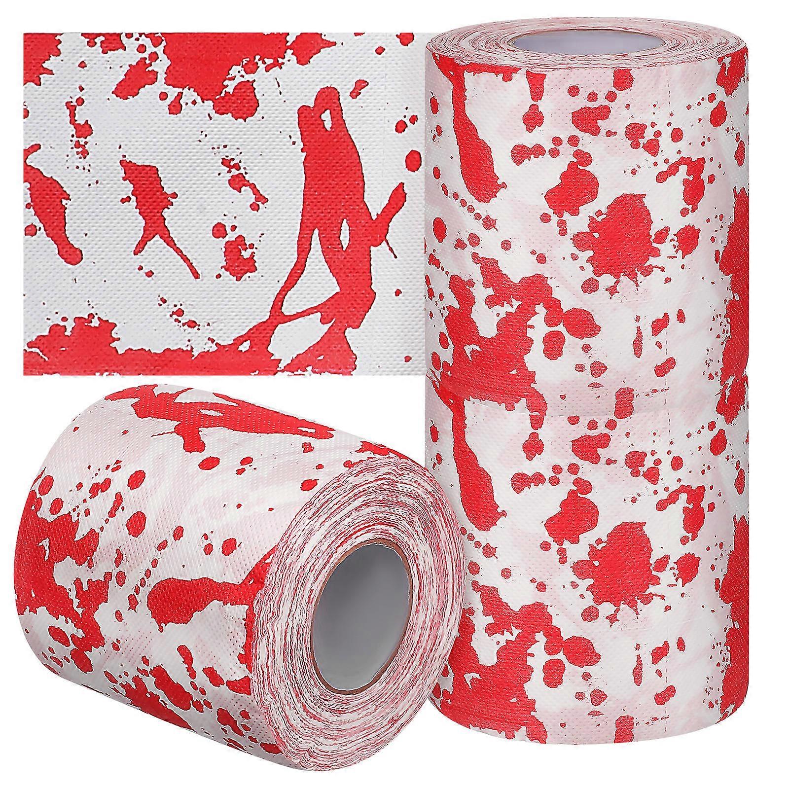 Halloween Print Toilet Paper 3Set Assorted Color Spooky Decoration Convenient Roll