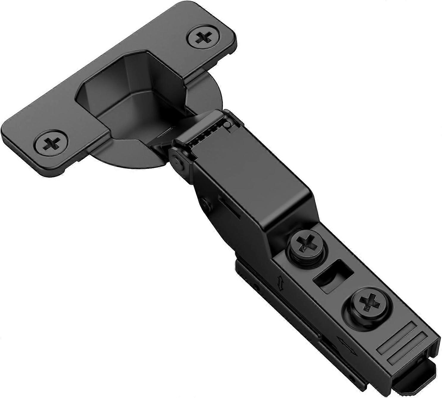 2 Pieces Half Overlay Frameless Concealed Inline Black Kitchen Cabinet Hinge 35mm Cup 105