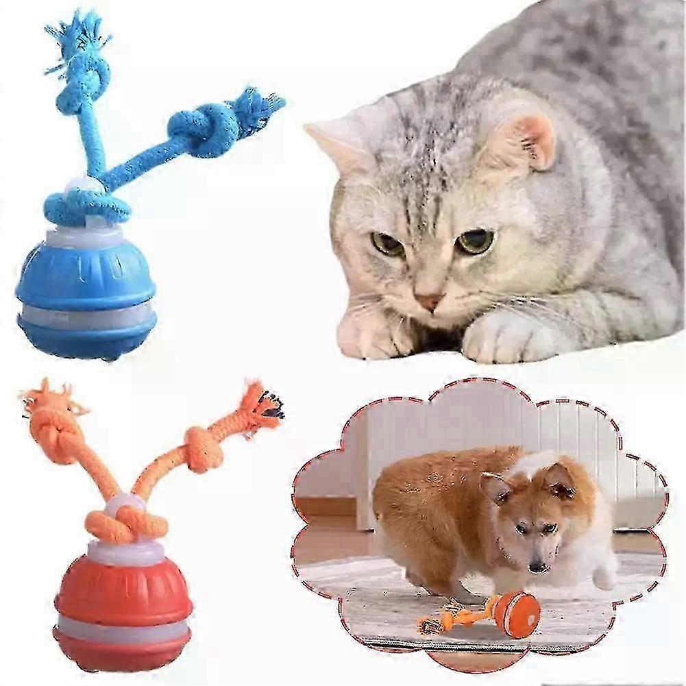 Interactive Squeaky Ball Dog Toys Auto Electric Rolling For Cat & Pet Smart Automatic Teaser USB Rechargeable Puppy Toy