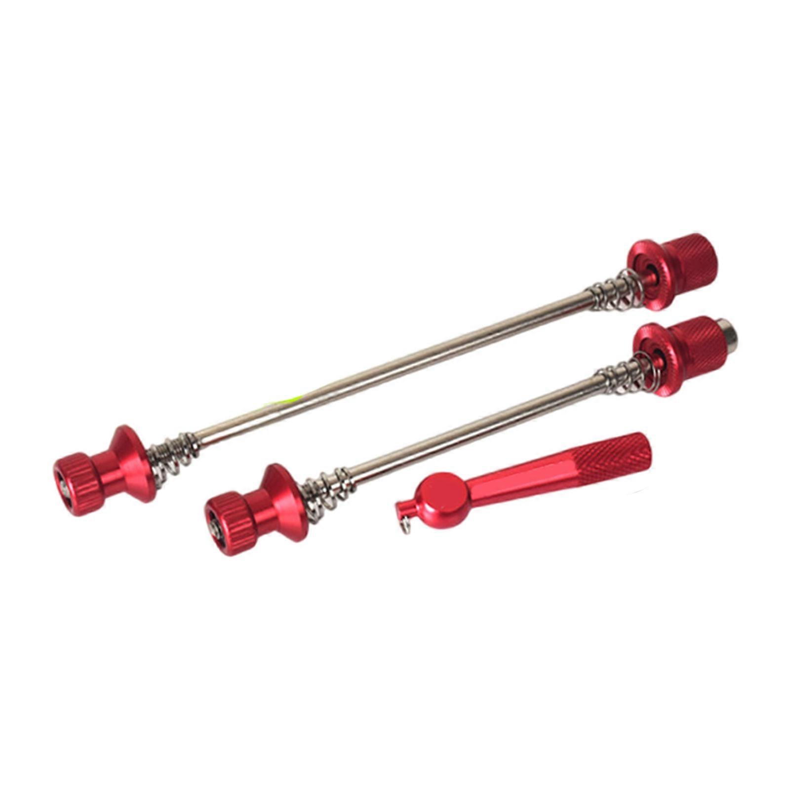 Durability Oxidation Resistant Skewer Levers Quickly Release Skewer for Mountain Bikes Easyly 10 Second Setups  Red