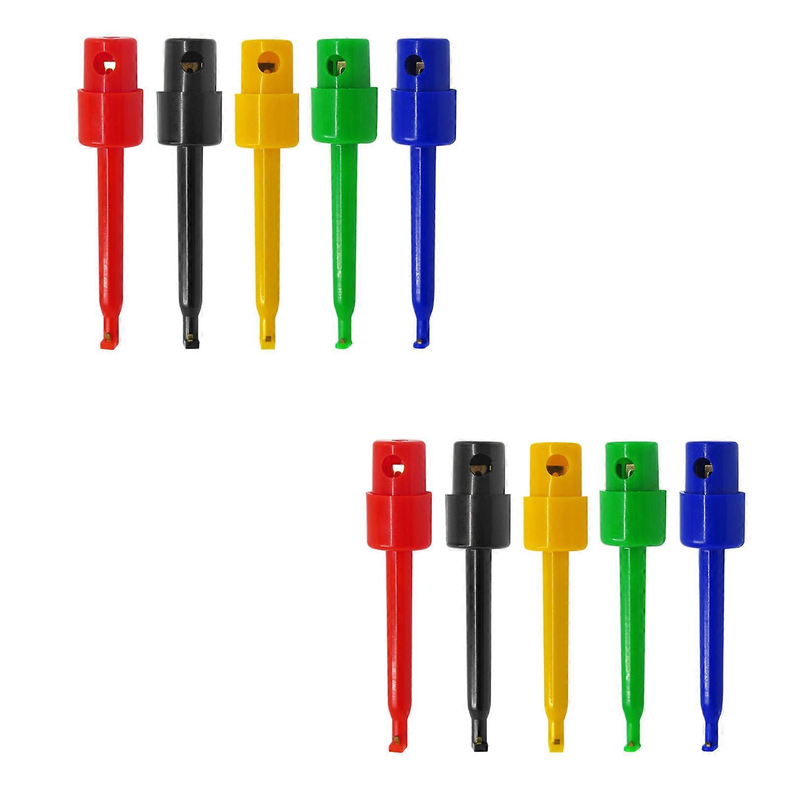 Accuracy Circuits Testing Hook with Spring Action Clip Strong Plastic Test Clip set For Hands Without Electronics Repair Multicolor