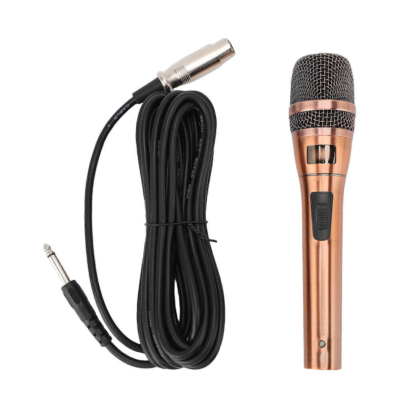Wired Dynamic Microphone Cardioid Moving Coil Microphone for Home KTV Singing Stage