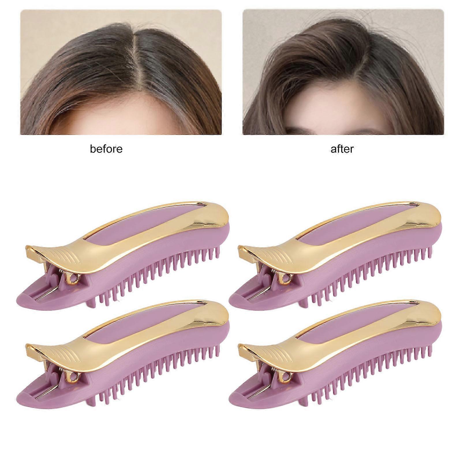 4 יחידות סגול נפח שיער שורש קליפים הרמה מיידית ABS