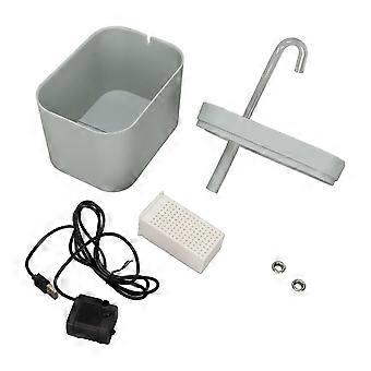 1.5L Cat Water Fountain Automatic Low Noise Pet Drinking Fountain Dispenser for Cat Dog US Plug 110120V Blue Grey Body