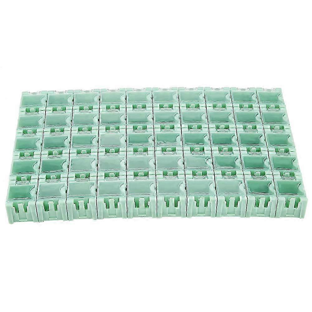 50Pcs Green SMT SMD Container Box Electronic Components Mini Storage Case