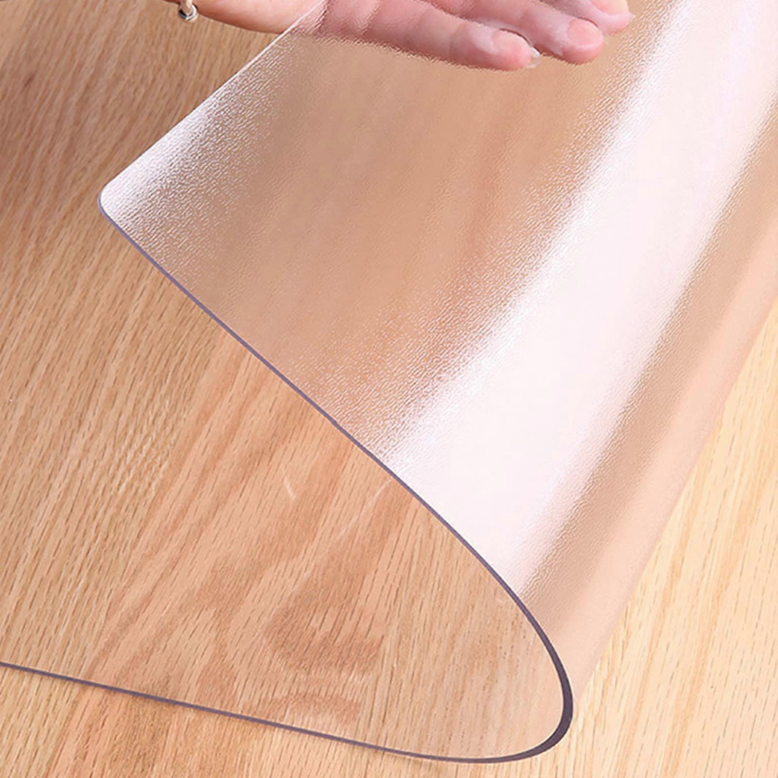Table Protector Clear Vinyl Table Pad 2mm Thick for Hard Floors, Office Chair Mat Multiple Sizes 90x150cm/35.4x59.1in