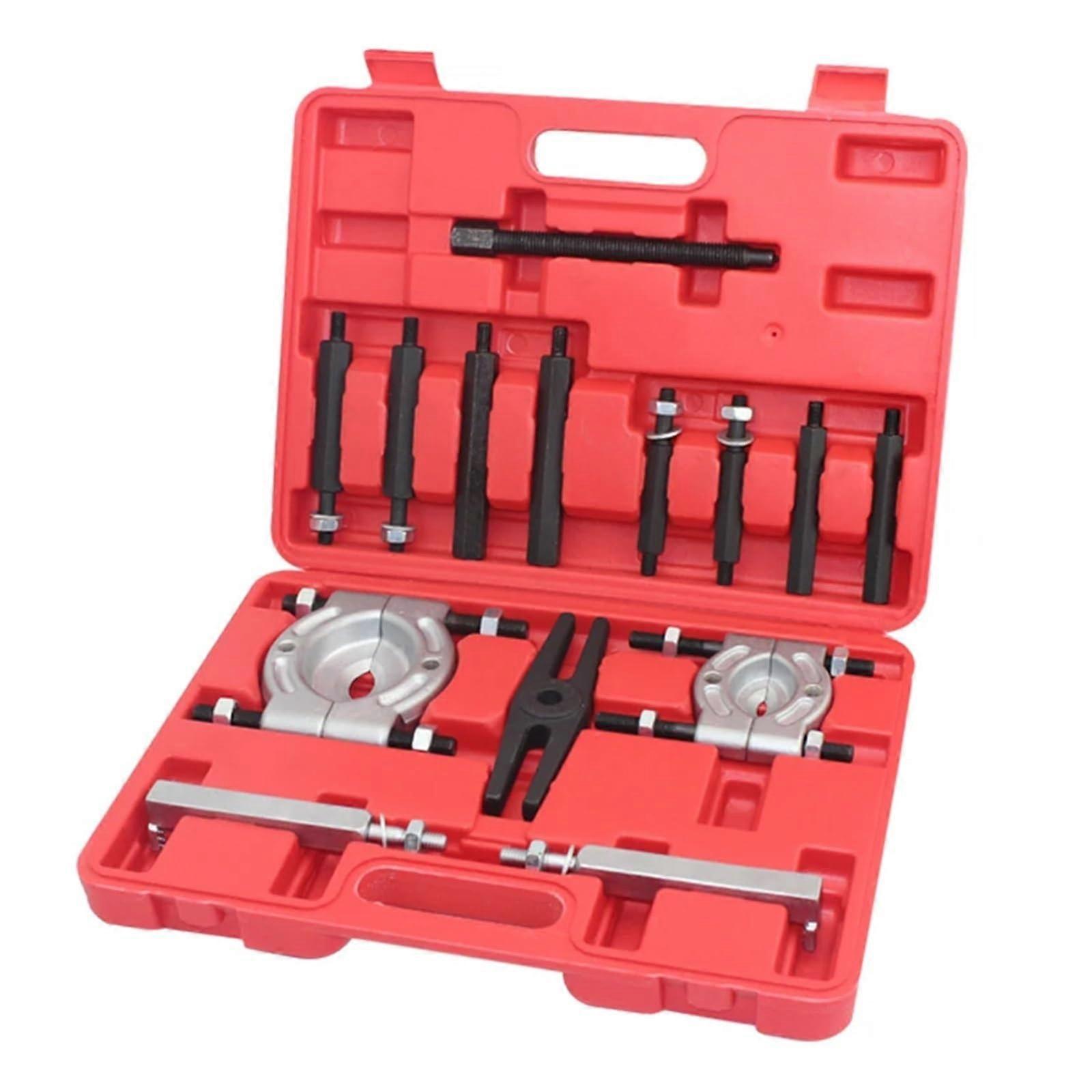 Adjustable Puller 14Piece Bearing Separator Set, BarType Removal Tool, 2in and 3in LongJaw Splitter