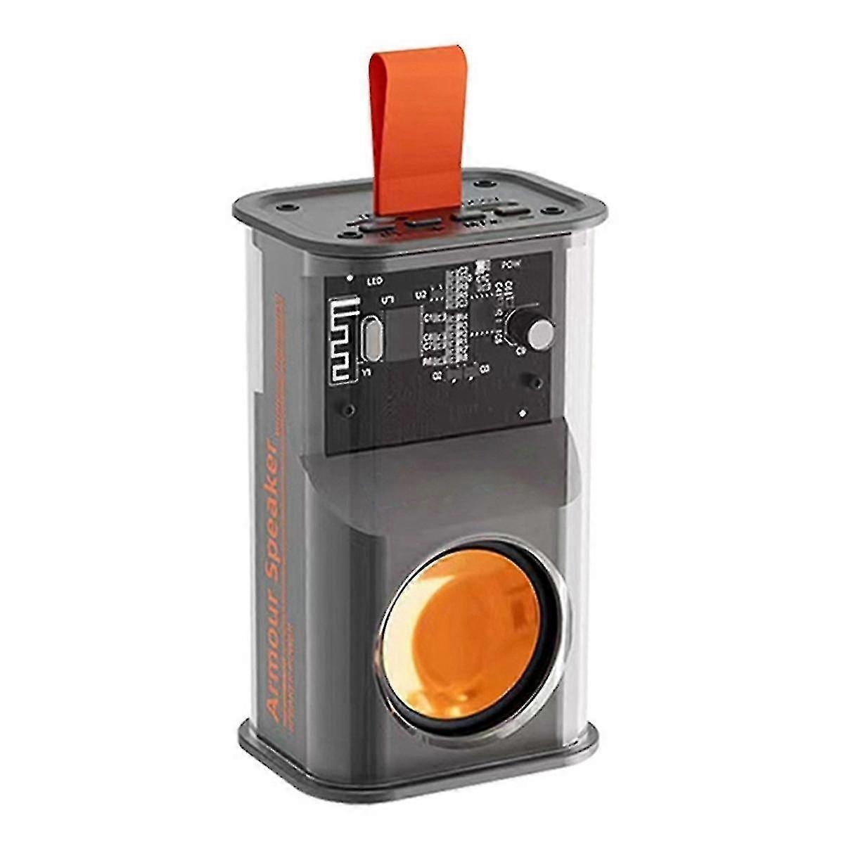 Small Mecha Bluetooth Speaker Outdoor Home Speaker Transparent Mecha Subwoofer Portable Bluetooth Sp