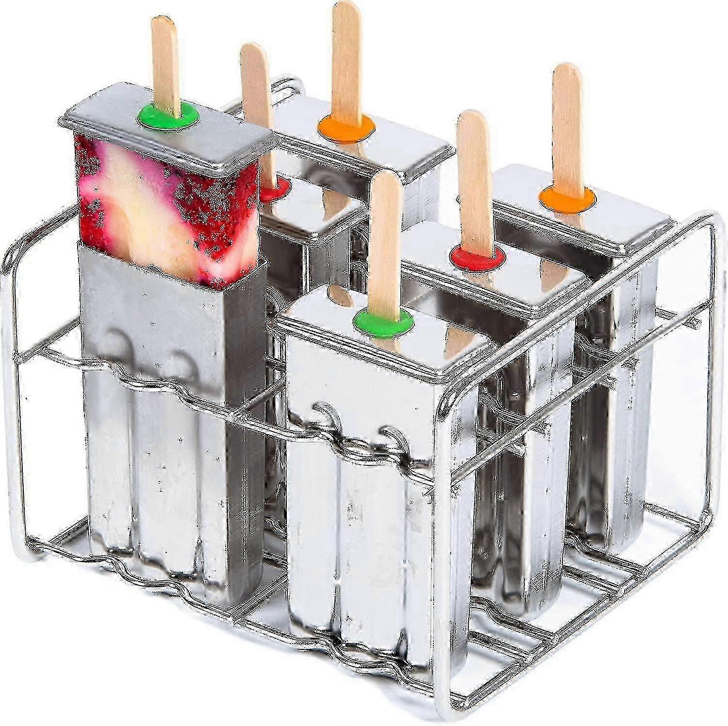 6-Pack BPA Free Ανοξείδωτα καλούπια γρανίτας στεγανές σφραγίδες ιδανικές για παιδιά Γρήγορη κατάψυξη