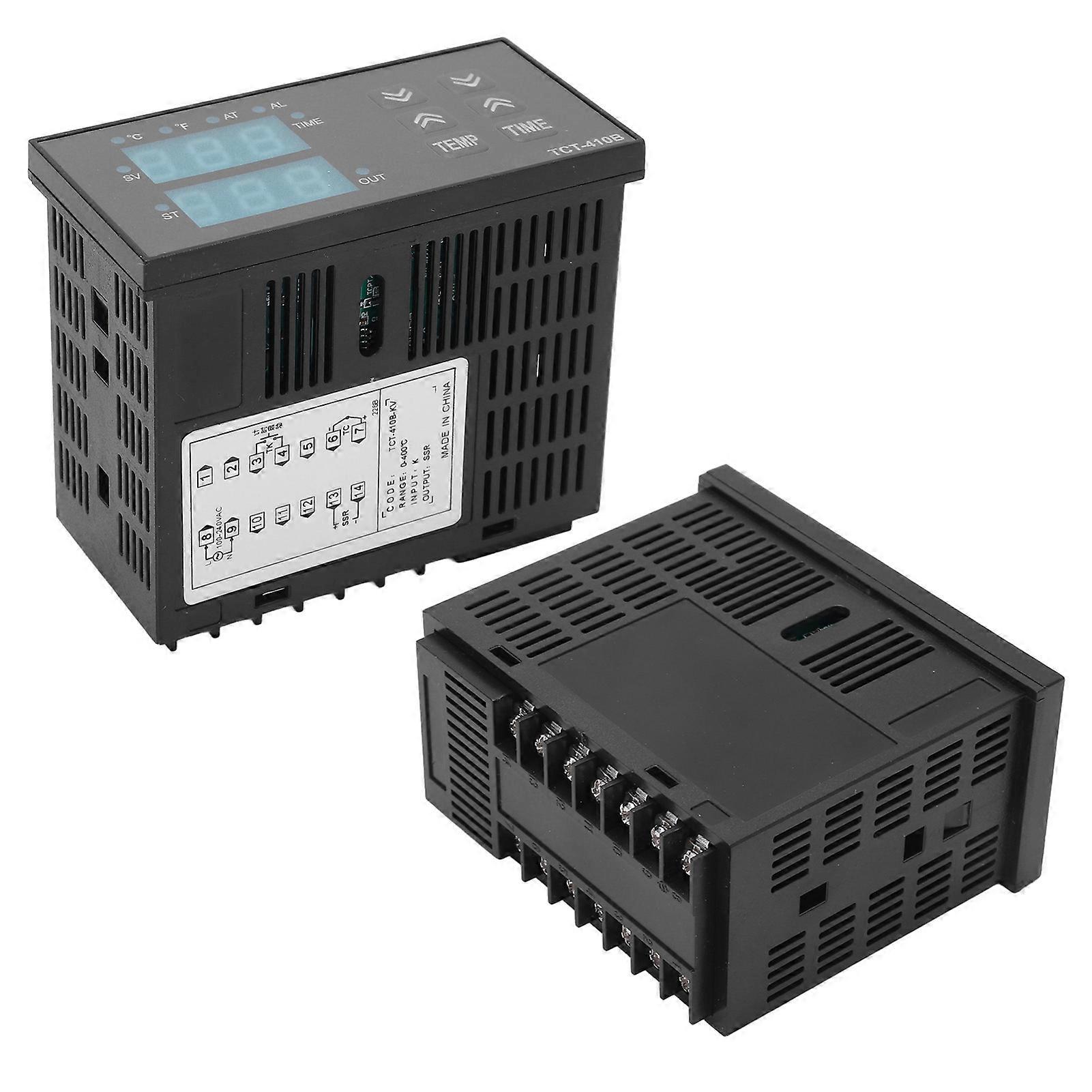 Digital Temperature Controller 2-in-1 Thermostat 96x48mm 100-240V