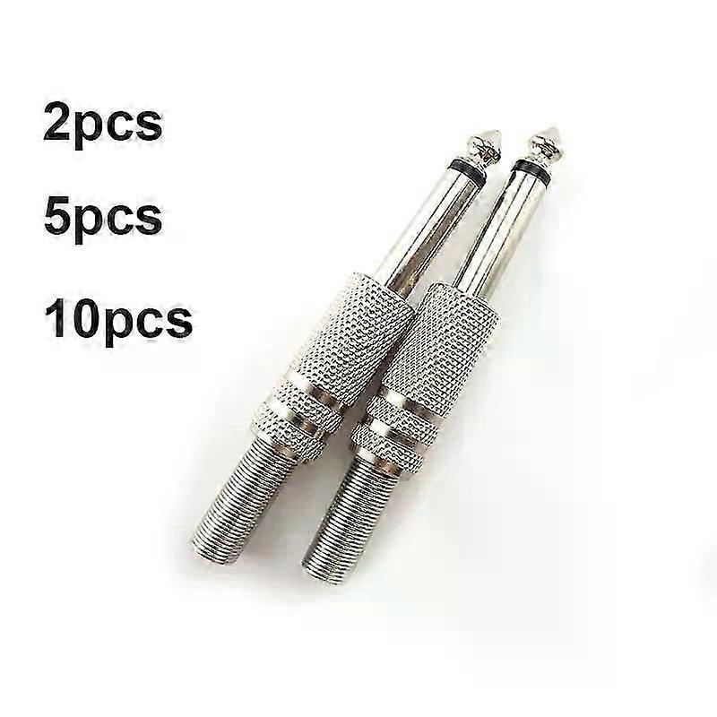 635mm 2Pole Mono Amplifier Plug 1/4Inch Male Monaural Jack Audio Cable Microphone Audio Connectors