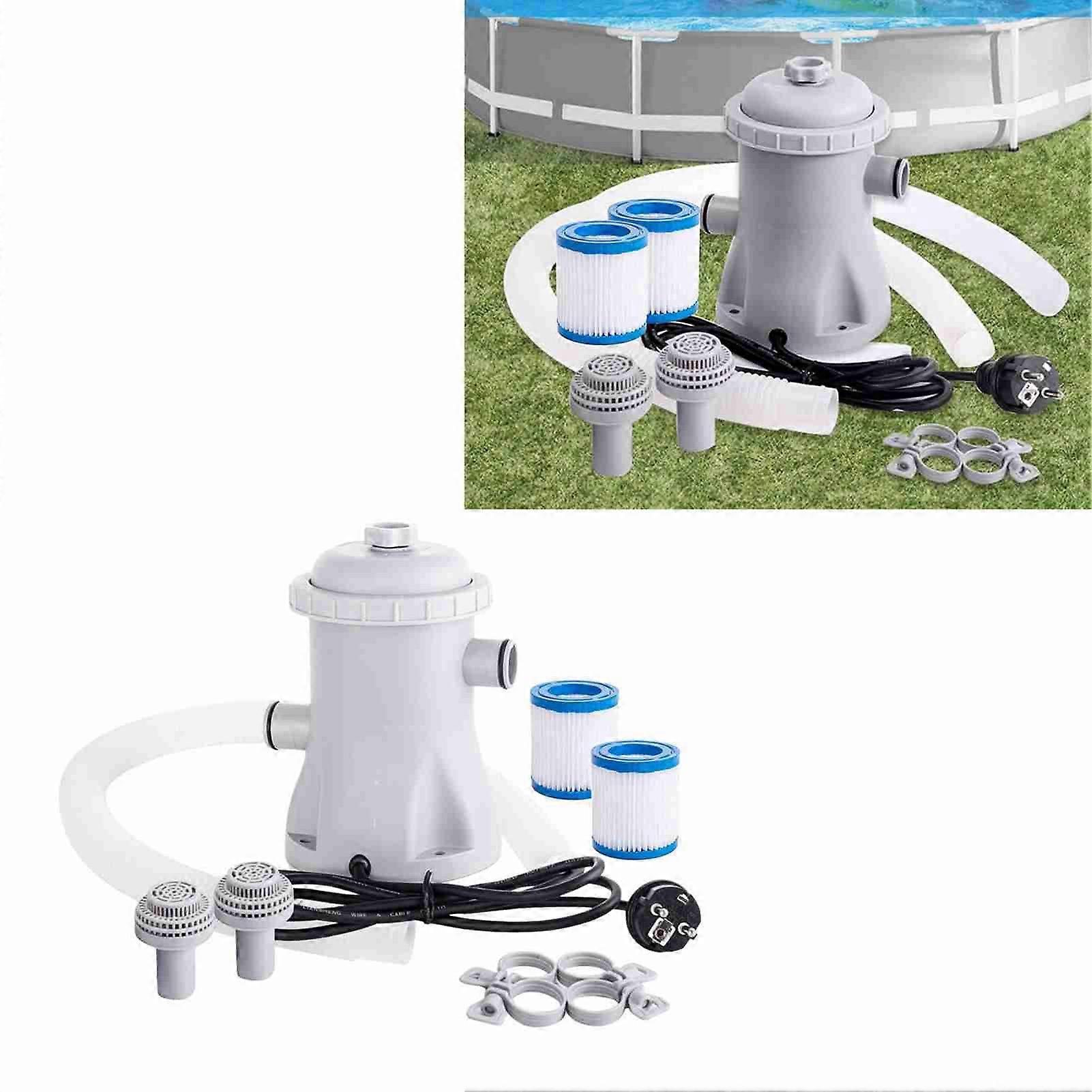 Pool Filter Pump 330 GPH Gray ABS 16W Electric 2m Cable