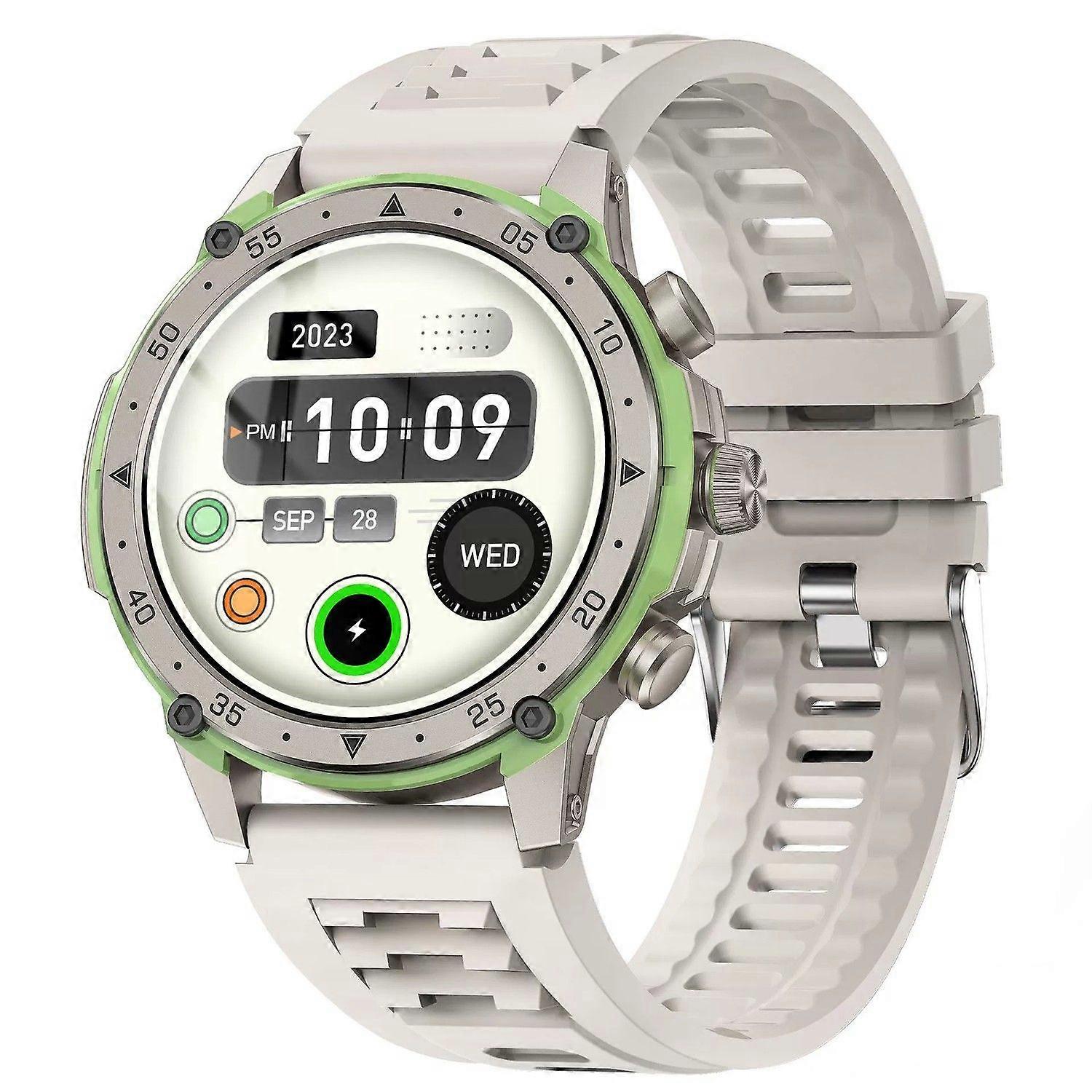 Smart Watch with 1.43 AMOLED Display, Waterproof, Heart Rate, SpO2, Sleep Monitoring, Call Answer/Make for Android iOS Users(White)